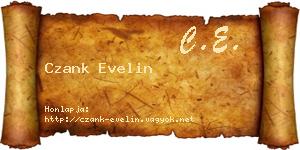Czank Evelin névjegykártya